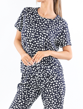 Compleu Dama Panza Electric Wear Bleumarin cu Alb