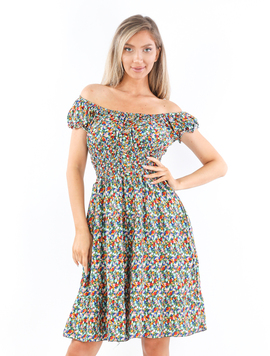 Rochie Dama Jesse One Verde cu Galben