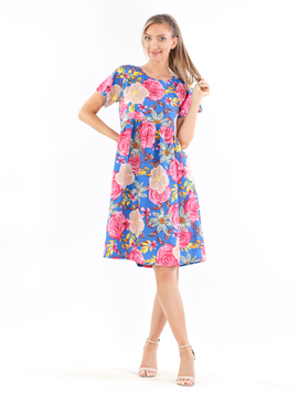 Rochie Dama Panza KBL Rose Albastru