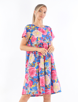 Rochie Dama Panza KBL Rose Albastru