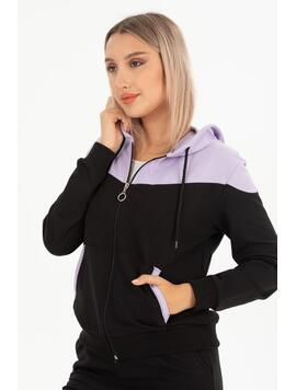 Trening Dama Bumbac Riya Negru cu Gri