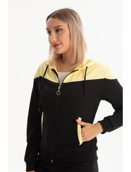 Trening Dama Bumbac Riya Negru cu Galben