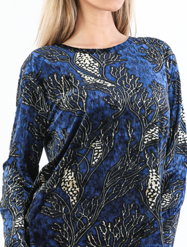 Bluza Dama Serena Albastru si Bej