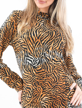 Bluza Dama Amelia One Portocaliu cu Negru