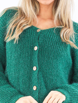 Pulover Dama DropShoulder Verde
