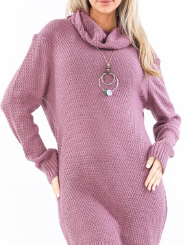 Pulover Dama RollCollar Lila