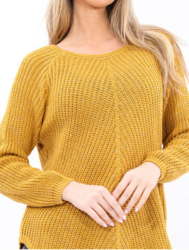 Pulover Dama CentralKnit Mustar