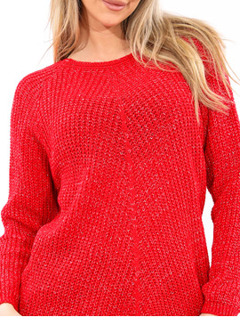Pulover Dama CentralKnit Rosu