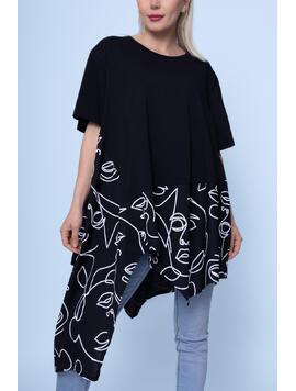 Bluza Dama Asimetrica Negru