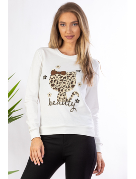 Bluza Dama Bumbac BeautyTiger Alb