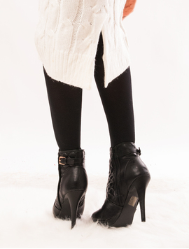 Botine Dama Cu Toc Inalt Awesome Negre