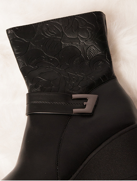 Botine Dama Cu Talpa Ortopedica Wonder Negre