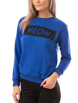 Bluza Dama MeowMeaw Albastru Electric Si Negru