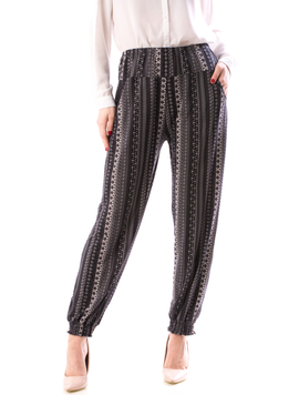 Pantaloni Dama HaremPants Negru si Alb