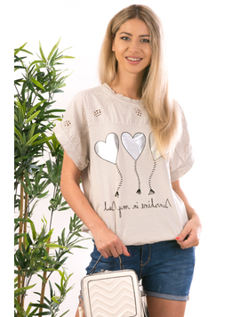 Bluza Dama Bumbac LovePower Bej