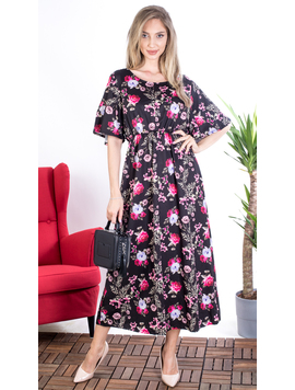 Rochie Dama Lunga Roses Roz