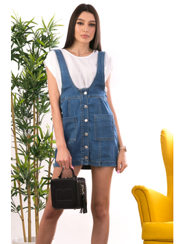 Sarafan Dama Denim Darlya Bleumarin