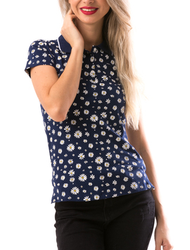 Tricou Dama VonThree Bleumarin