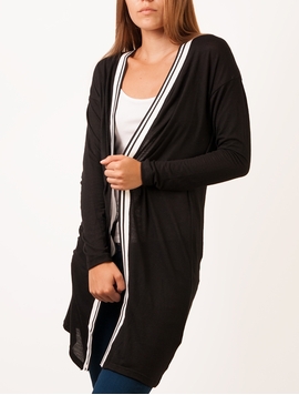 Cardigan Subtire Dama Negru Si Alb