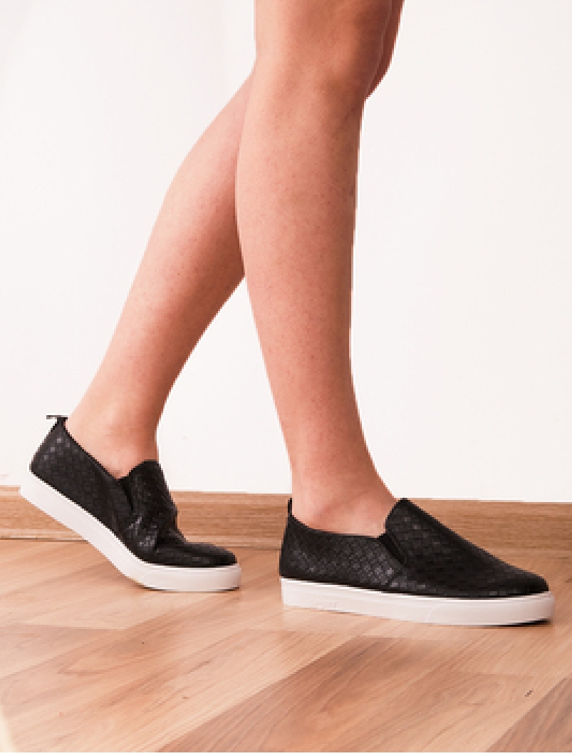 Espadrile Dama Cu Patratele Texturate Frame Negre