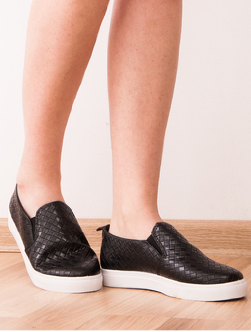 Espadrile Dama Cu Patratele Texturate Frame Negre