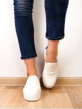 Espadrile Dama Cu Elastic Actress Albe