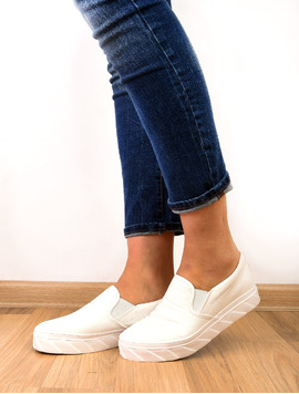 Espadrile Dama Cu Elastic Return Albe