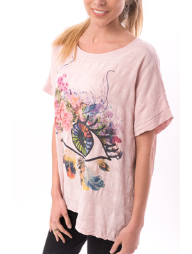 Bluza Dama Cu Imprimeu Sensual Eye Roz Fanat