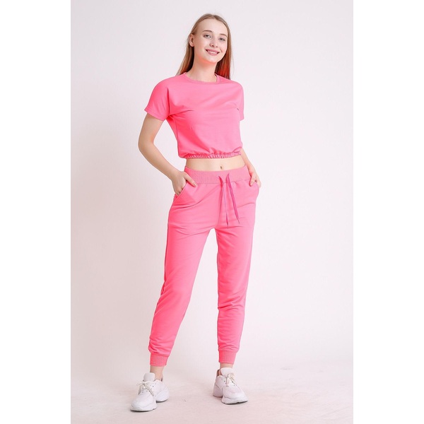 Compleu Dama Pantalon Kung Cu Tricou Argyst Roz
