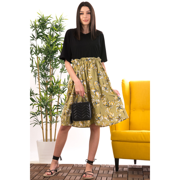 Rochie Dama Bumbac FloraOne Kaki