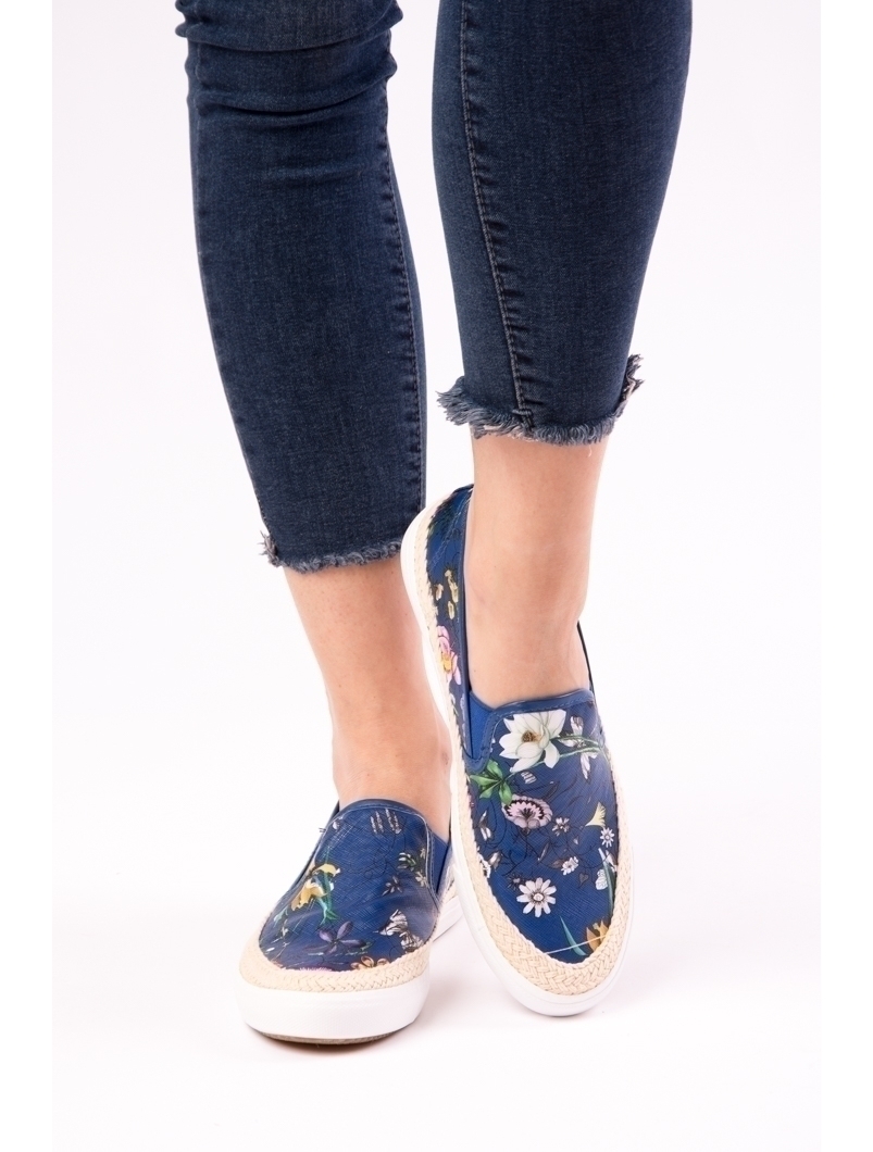 Espadrile Dama Cu Imprimeu Floral One Another Bleumarin | zenda.ro